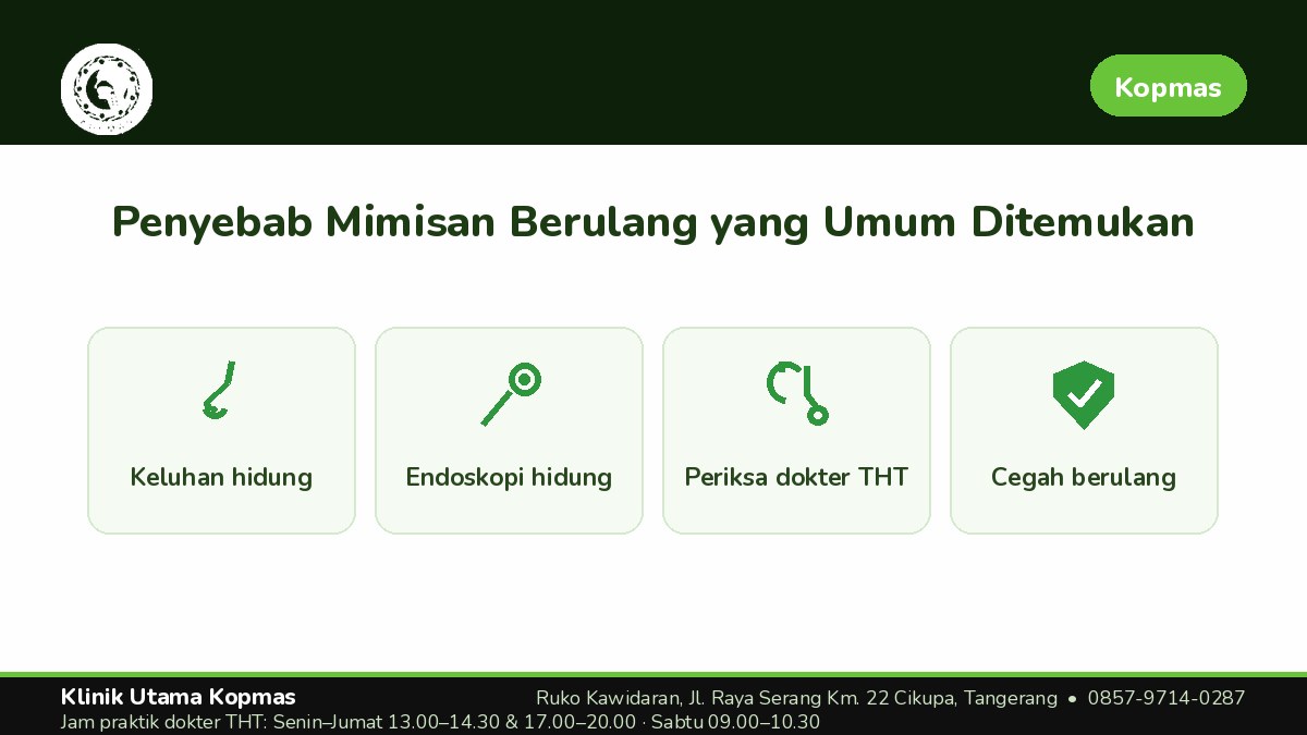 Yang Perlu Dilakukan Setelah Mimisan Berhenti